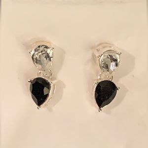 Crystal and Onyx Drop earrings
